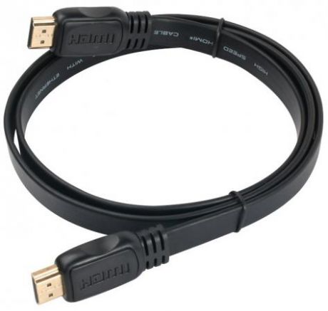 Кабель HDMI 1м Harper DCHM-441 плоский черный