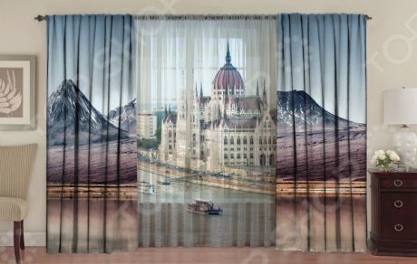 Комплект фотоштор с тюлем ТамиТекс «Парламент на Дунае»