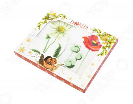 Комплект из 2-х махровых полотенец подарочный BONITA «Цветы»