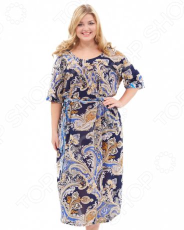 Платье Лауме-стиль «Восточная красавица». Цвет: темно-синий