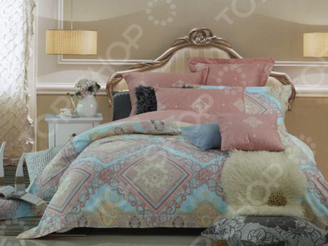 Комплект постельного белья La Noche Del Amor А-589. Цвет: розовый, голубой