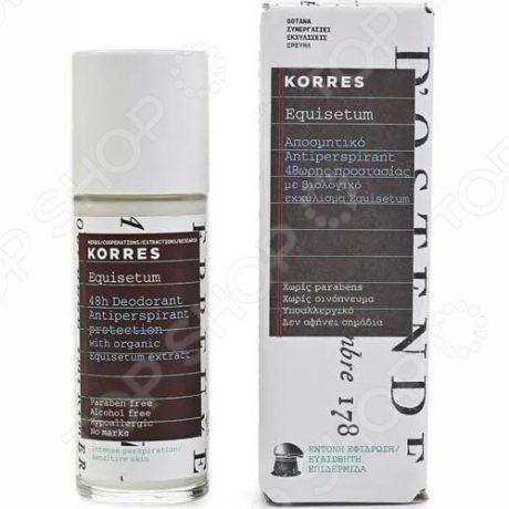 Дезодорант-антиперспирант Korres для защиты кожи (без отдушек)