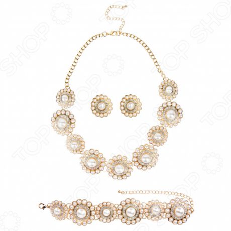 Ожерелье с браслетом и серьгами Лаура Аматти «Ночное очарование»