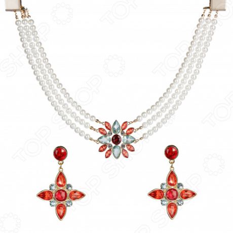Ожерелье и серьги Лаура Аматти «Роскошный цветок»