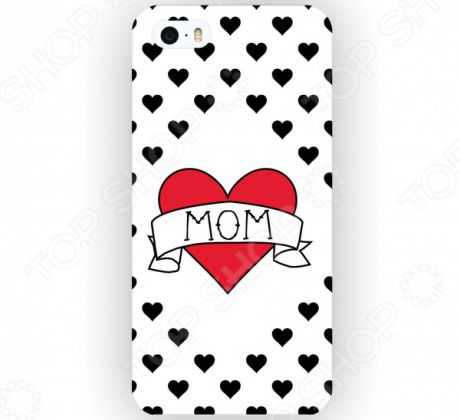 Чехол для iPhone 5 Mitya Veselkov I love mom на белом