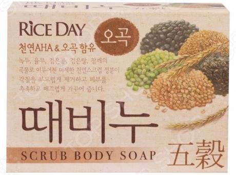 Мыло-скраб для тела CJ Lion Rice Day с экстрактом пяти злаков