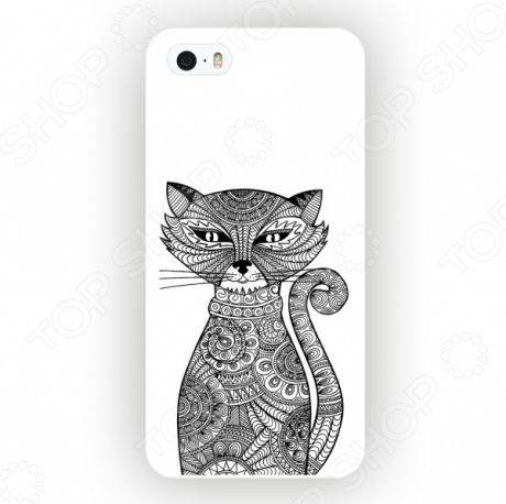 Чехол для iPhone 5 Mitya Veselkov «Зентангл: Кошка»