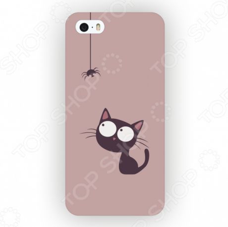 Чехол для iPhone 5 Mitya Veselkov «Кошка и Паучок»
