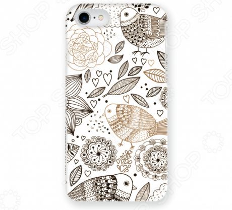 Чехол для iPhone 7 Mitya Veselkov «Цветы и Птички»