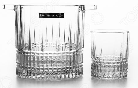 Набор для виски: емкость для льда и стаканы Luminarc Elise