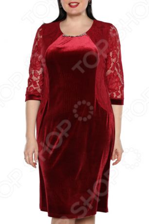 Платье Лауме-Лайн «Леди бархата». Цвет: бордовый