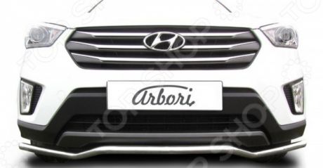 Защита переднего бампера Arbori «волна» для Hyundai Creta 4WD, 2016