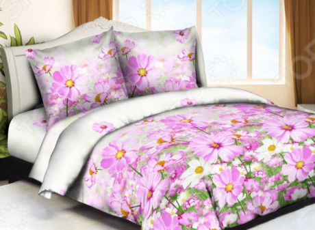 Комплект постельного белья «Сладкий сон». 2-спальный. Рисунок: розовые ромашки