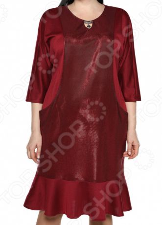 Платье Лауме-Лайн «Территория красоты». Цвет: темно-бордовый