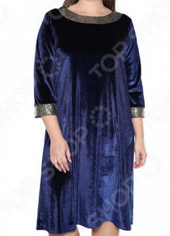 Платье Лауме-Лайн «Огни стиля». Цвет: темно-синий