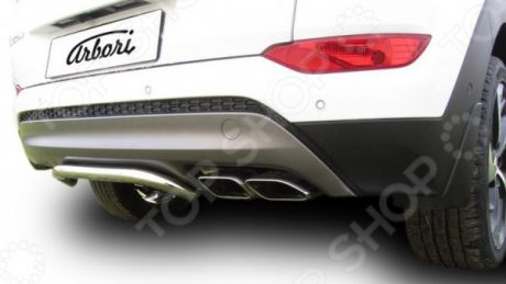 Защита заднего бампера Arbori «скоба» для Hyundai Tucson 4WD, 2015
