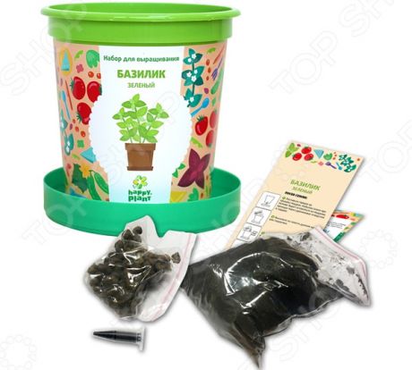 Набор для выращивания Happy Plant «Горшок. Базилик зеленый»