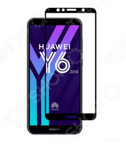 Стекло защитное skinBOX Full Screen для Huawei Y6 (2018)