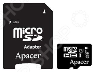 Карта памяти Apacer SD 8Gb Class 4 с адаптером