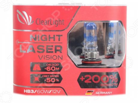 Комплект автоламп галогенных ClearLight Night Laser Vision HB3