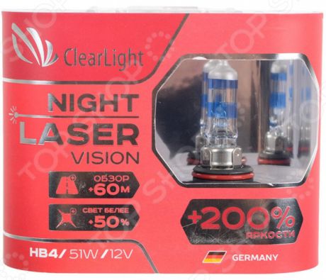 Комплект автоламп галогенных ClearLight X-treme Vision HB4 12V-55W