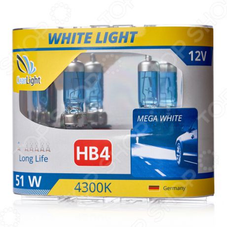 Комплект автоламп галогенных ClearLight WhiteLight HB4 12V-55W