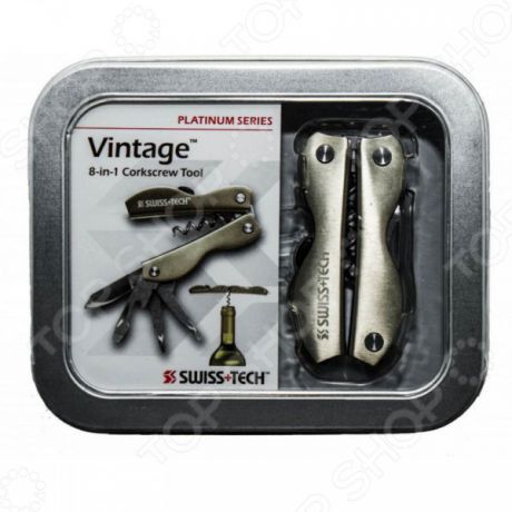 Мультитул Swiss+Tech Vintage Corkscrew Tool 8-in-1 в подарочной упаковке