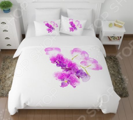 Комплект постельного белья Сирень «Ветка орхидеи»