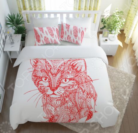 Комплект постельного белья Сирень «Волшебный кот»
