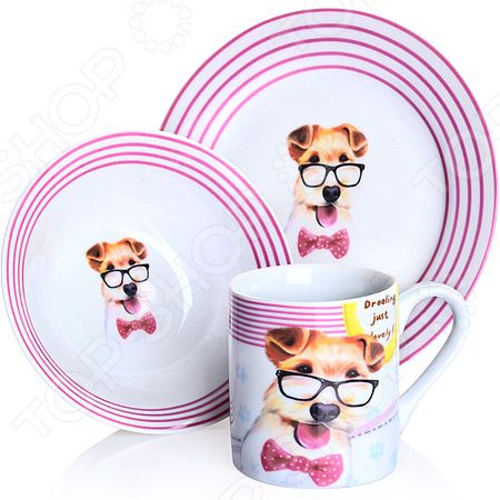 Набор посуды для детей Loraine LR-27118 «Собачка»