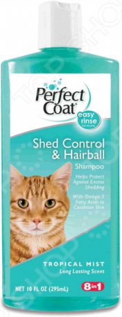 Шампунь для кошек 8 in 1 Shed Control&Hairball укрепляющий шерсть