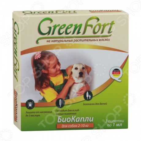 Жидкость от эктопаразитов для собак Green Fort «БиоКапли»