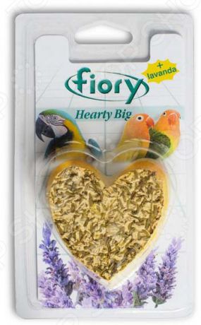 Камень минеральный для птиц Fiory с лавандой в форме сердца Hearty Big