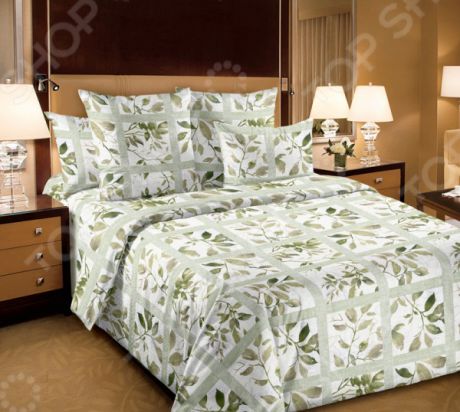 Комплект постельного белья Белиссимо «Аделина». Цвет: зеленый