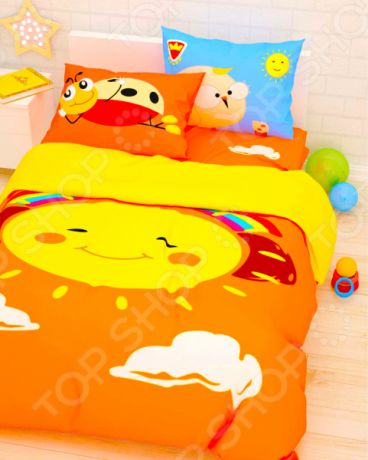 Детский комплект постельного белья Сирень «Веселое солнце»