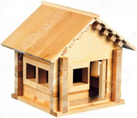 Конструктор деревянный Теремок «Избушка: Теремок с мебелью»