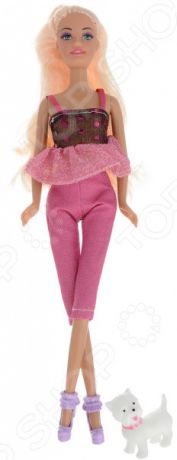 Кукла Toys Lab «Блондинка в розовом: Прогулка с щенком»
