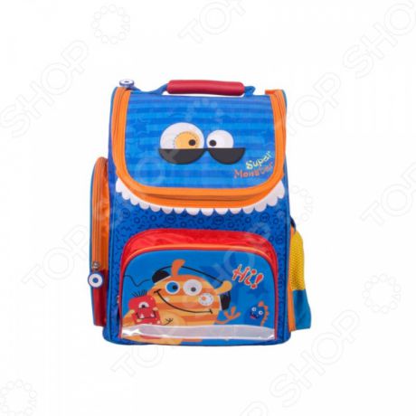 Рюкзак школьный Gulliver «Монстрик Гошик». Цвет: синий