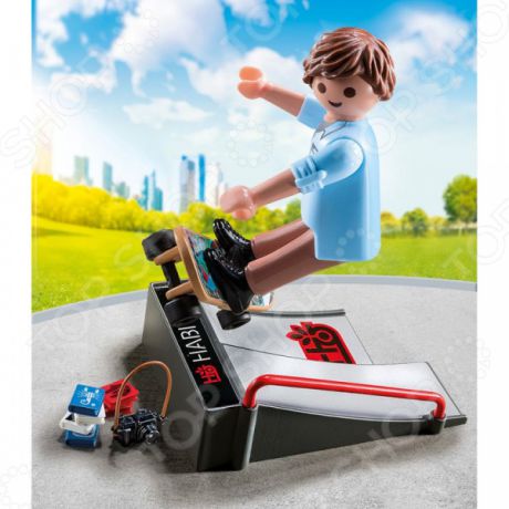 Конструктор игровой Playmobil «Экстра-набор: Скейтбордист с пандусом»