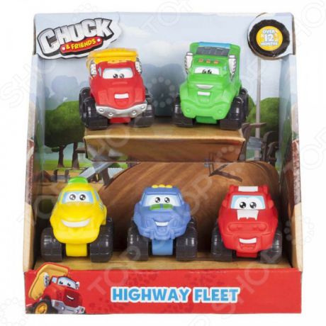 Набор машинок игрушечных Chuck & Friends «Автомагистраль»