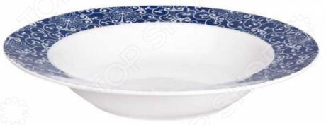 Тарелка суповая Miolla «Синие узоры»
