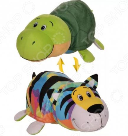 Мягкая игрушка 1 Toy «Вывернушка 2в1: Радужный тигр-Черепаха»