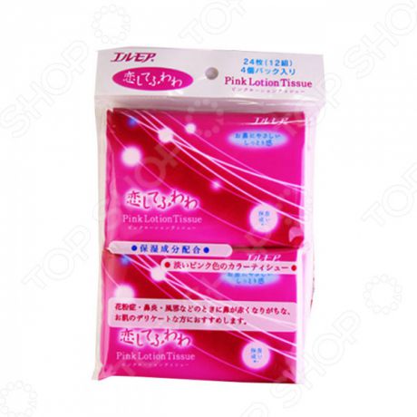 Платки бумажные Kami Shodji Ellemoi Pink Lotion Tissues
