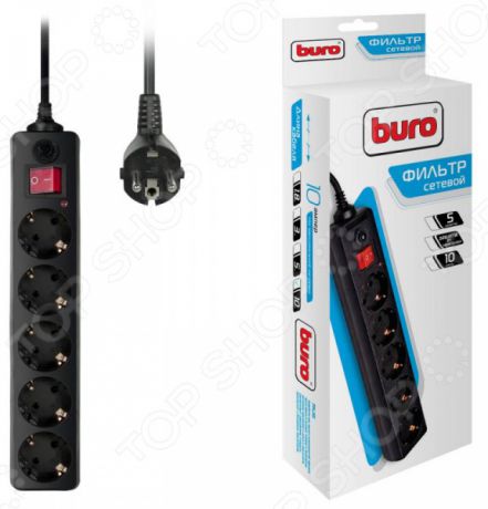Фильтр сетевой BURO 500SH-10-B