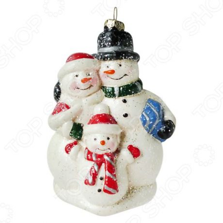 Елочное украшение Новогодняя сказка «Семья снеговиков»