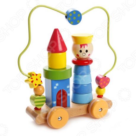 Игрушка-пирамидка Mapacha на колесиках «Лабиринт. Мальчик»