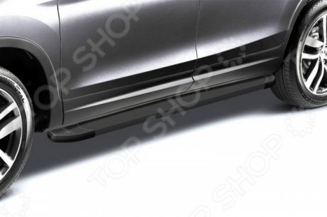Комплект защиты штатных порогов Arbori Optima Black 1600 для Lifan X60, 2011