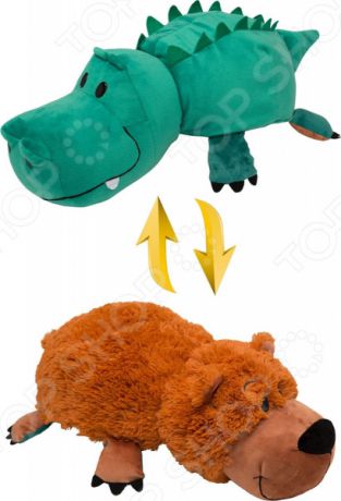 Мягкая игрушка 1 Toy «Вывернушка 2в1: Аллигатор-Медвежонок»
