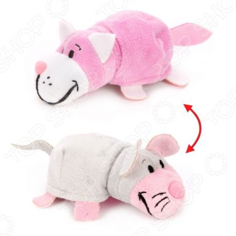 Мягкая игрушка 1 Toy «Вывернушка 2в1: Розовый кот-Мышь»