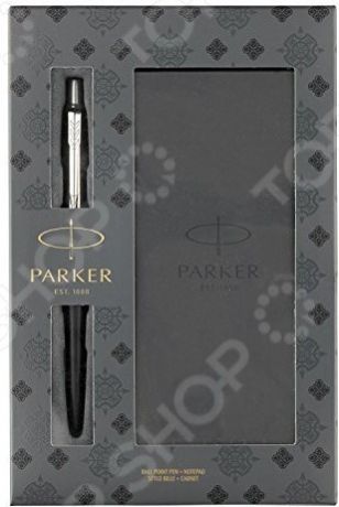 Набор подарочный: ручка шариковая и блокнот Parker Jotter Core K63 Bond Street Black CT